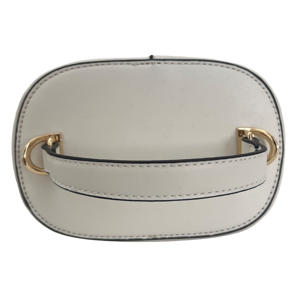 Wicker Tan & White Mini Handbag Crossbody Shoulder Purse Alyssa Bag - Picture 8 of 10